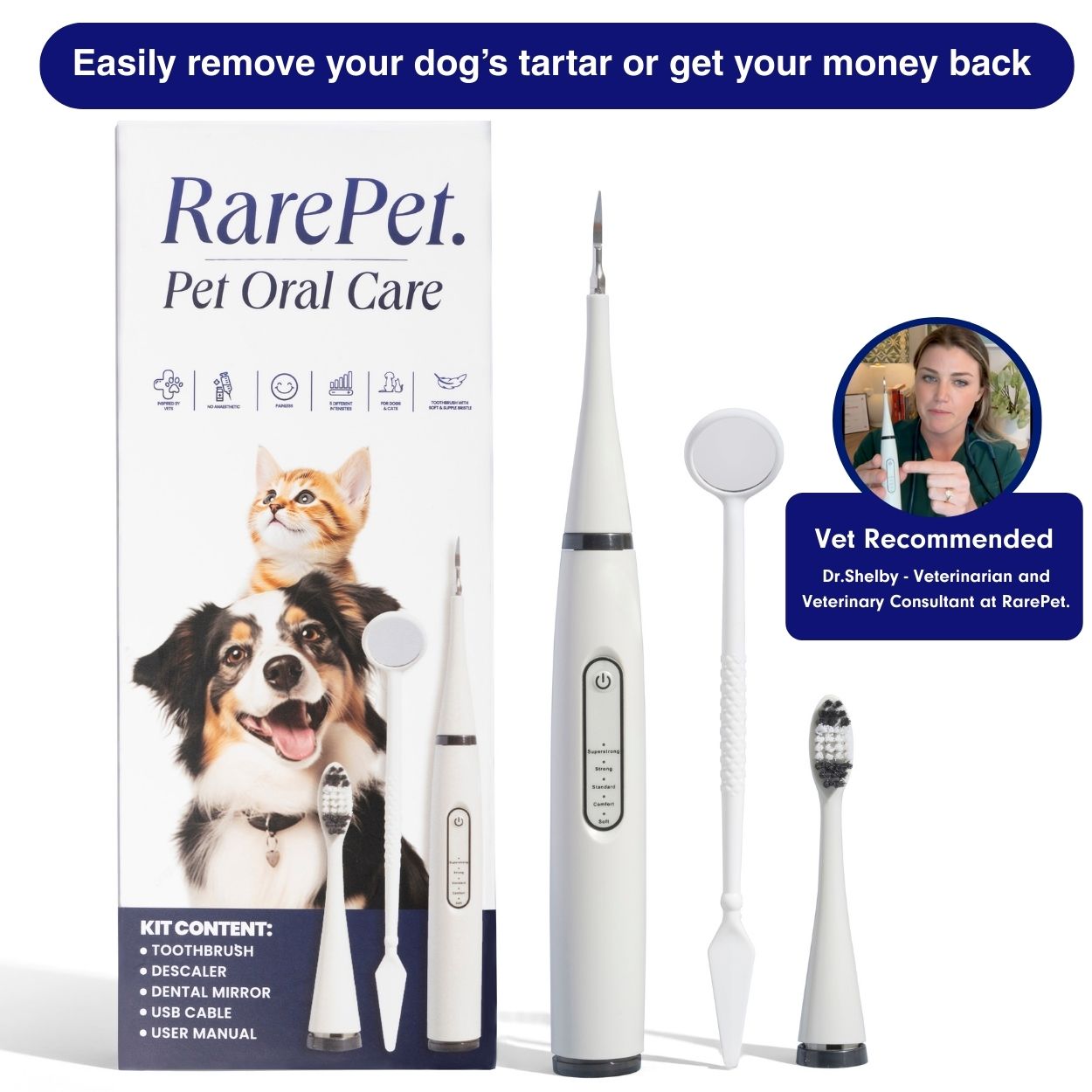 CaniLab Kit - Sonic plaque & tartar remover for dogs